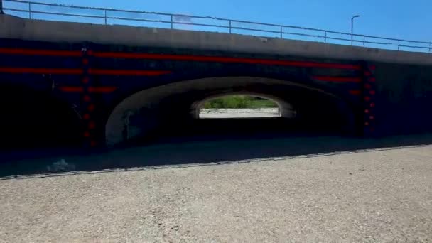 Tunnels Roadway Divert Flood Waters Indian Bend Wash Scottsdale Arizona — Stok Video