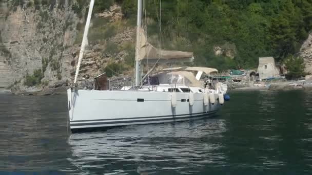 Италия Amalfi Coast Boat — стоковое видео