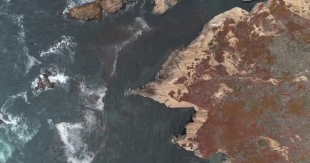 Aerial View Big Sur Coast High Way Monterrey California — Stok video