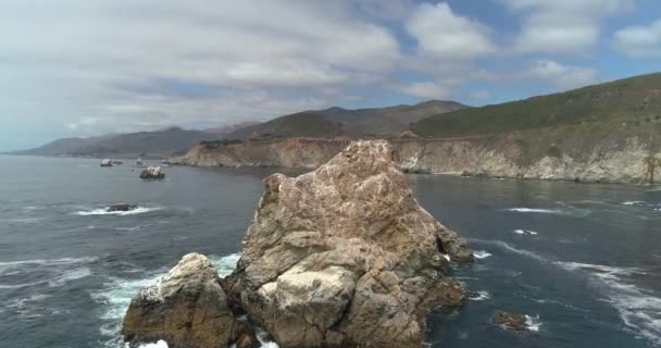 Aerial View Big Sur Coast High Way Monterrey California — Stock videók