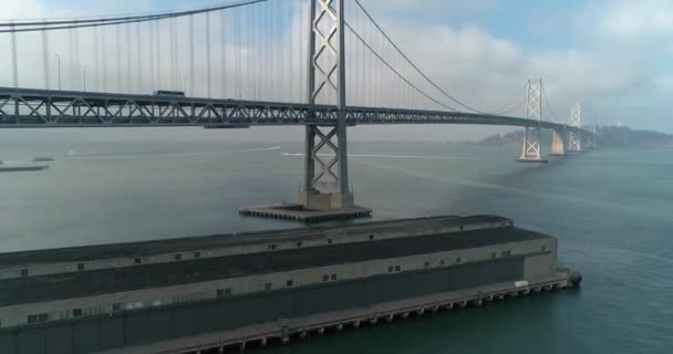 Foto Aerea Veicoli Movimento Sul Ponte San Francisco Oakland Bay — Video Stock