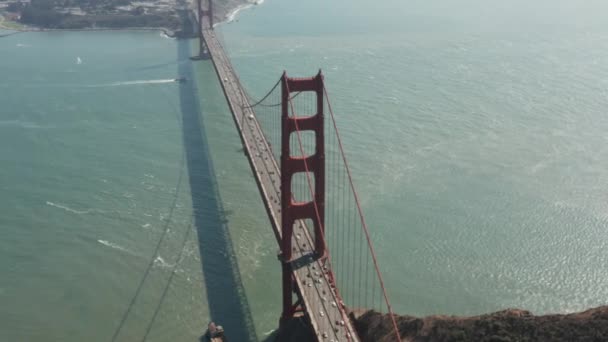 Aerial Video San Francisco Golden Gate Bridge — Vídeo de Stock