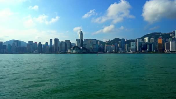 Prachtige Architectuur Gebouw Van Hong Kong Stadsgezicht — Stockvideo