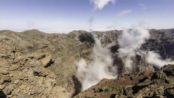 Timelapse Nuvole Sulla Cima Una Montagna Spagna — Video Stock