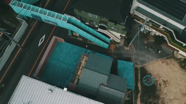 Нормальный Японский Стиль Воздушный Жилой Снимок Phantom4Pro — стоковое видео