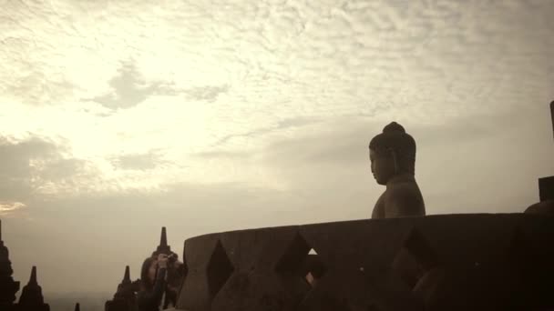 Borobudur Temple 9Th Century Mahayana Buddhist Temple Magelang Regency Far — Stockvideo