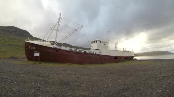 Abandoned Ship Iceland 2013 Recorded Gopro Hero — Αρχείο Βίντεο