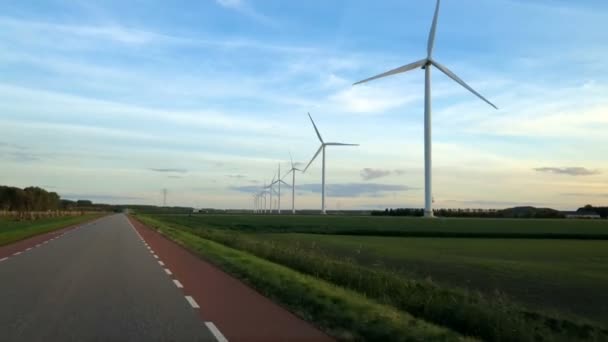 Driving Wind Turbines — Vídeos de Stock