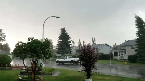 Edmonton Tiempo Verano 2018 Durante Corto Período Tiempo Durante Una — Vídeo de stock