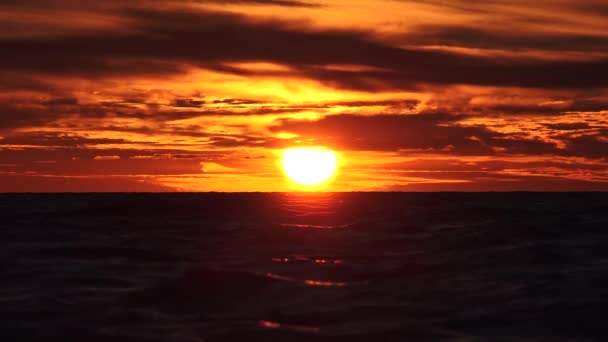 Coucher Soleil Lorsque Chemin Lumière Soleil Travers Atmosphère Oeil Est — Video