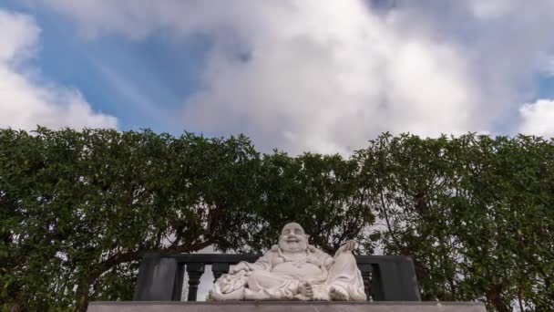 仏陀の曇天の風の時間経過 — ストック動画