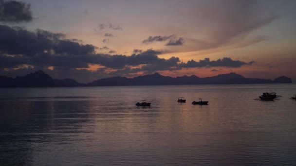 Nido Palawan Filipinler Günbatımını Çekmek Için Güzel Yerlerden Birini Anlatabilirsiniz — Stok video