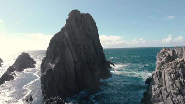 Hells Hole Malin Head Donegal Ireland — Vídeo de Stock