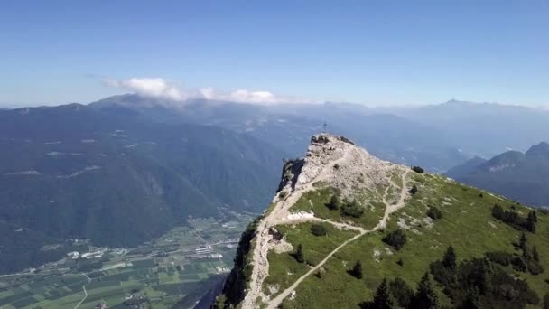 Vue Panoramique Aérienne Cima Vezzena Également Appelée Pizzo Levico Trente — Video
