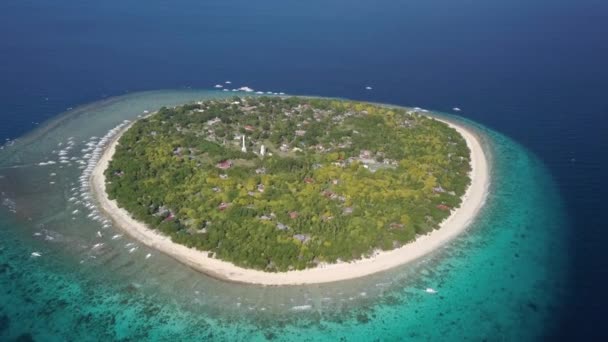 Kamerafahrt Aus Der Luft Auf Balicasag Island Bohol Philippinen — Stockvideo