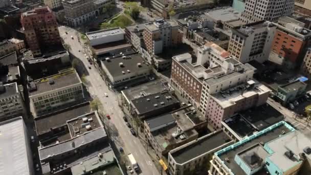 Czas Antenowy Upływ Vancouver Centrum Miejsce Słoneczny Dzień — Wideo stockowe