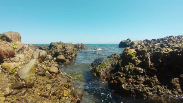 Water Flowing Natural Rock Formations Gorgeous Day — 비디오