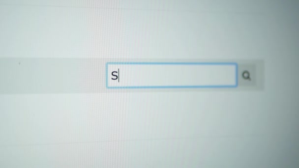 Search Typed Search Bar — стоковое видео