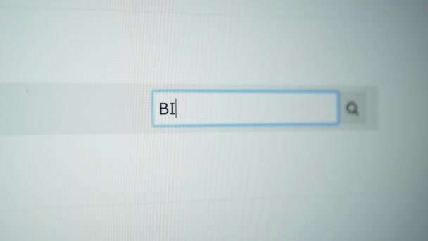 Bitcoin Typed Search Bar — 图库视频影像