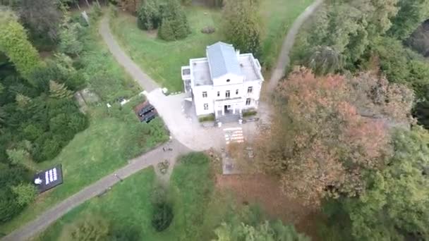 Drone Flying Mansion Estate Landgoed Paltz Soest Netherlands — ストック動画