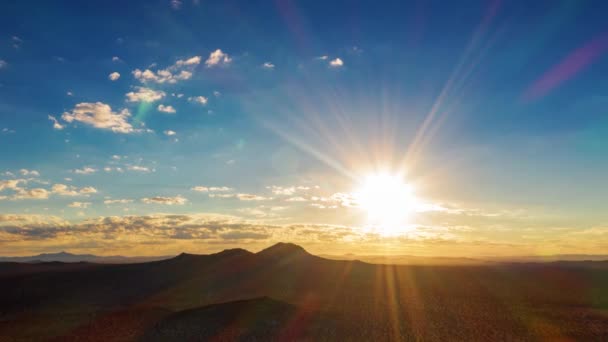 Mojave Desert Aerial Hyper Lapse California — Stock video