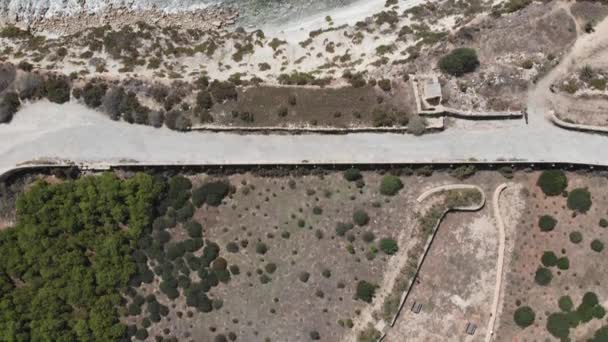 Aerial Drone Video Eastern Malta Marsaxlokk Area Hofra Kbira Bay — 비디오