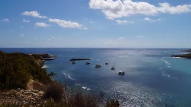 Time Lapse Video Eastern Malta Marsaxlokk Area Hofra Kbira Bay — Vídeo de Stock