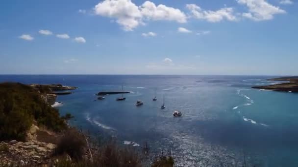 Time Lapse Video Eastern Malta Marsaxlokk Area Hofra Kbira Bay — Vídeo de Stock