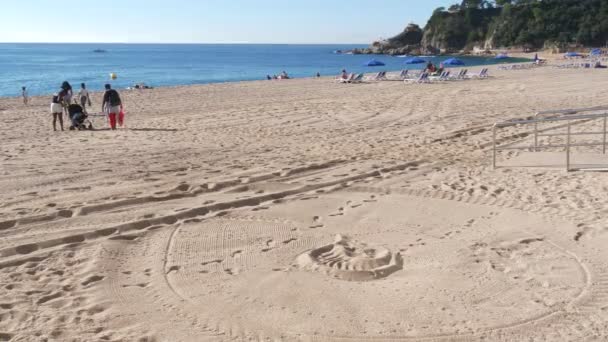 Lloret Mar Costa Brava Spain Catalunya Beach — 图库视频影像