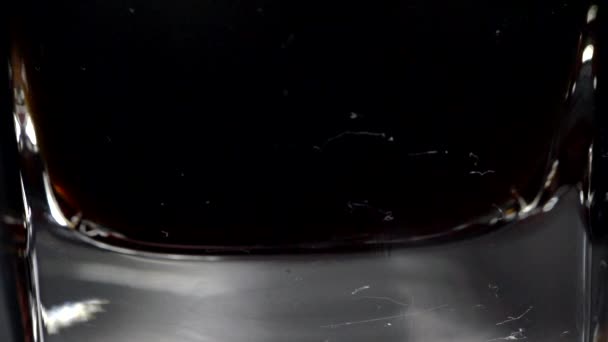 Glass Cup Pouring Coffee — Vídeos de Stock