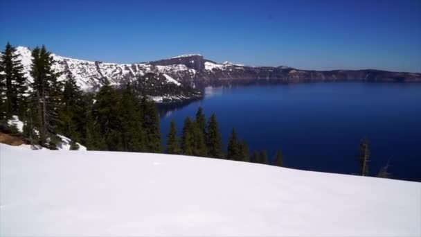 Panela Câmera Lago Crater Oregon — Vídeo de Stock