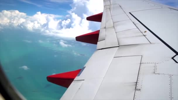 Voando Avião Sobre Oceano Atlântico — Vídeo de Stock