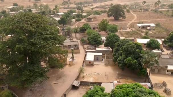 Aerial Drone View Senegal Traditional Village — Vídeos de Stock