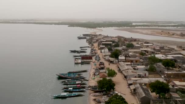 Senegal Traditional Fishing Village — Stockvideo