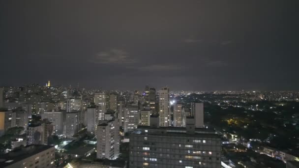 Camera Slow Pan Left Right Showing Avenida Rebouas Ibirapuera Park — Stock Video