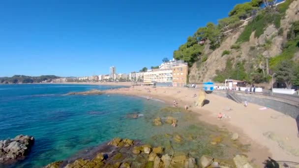 Lloret Mar Tengerpart Spanyolország Mediterrán Dél Korea — Stock videók