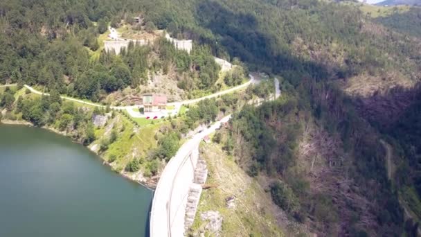 Vista Cima Para Baixo Projeto Barragem Roménia — Vídeo de Stock