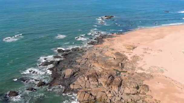 Imágenes Aéreas Playa Vila Conde Portugal — Vídeo de stock