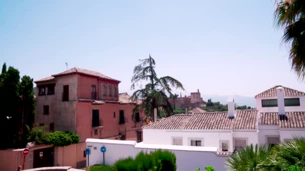 Albaicin Stad Granada Spanien — Stockvideo