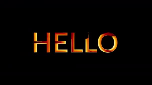 Seamless Loop Hello Text Animation — Vídeos de Stock