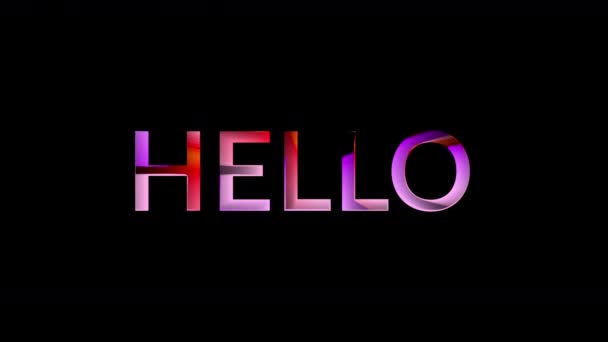 Seamless Loop Hello Text Animation — Stok video