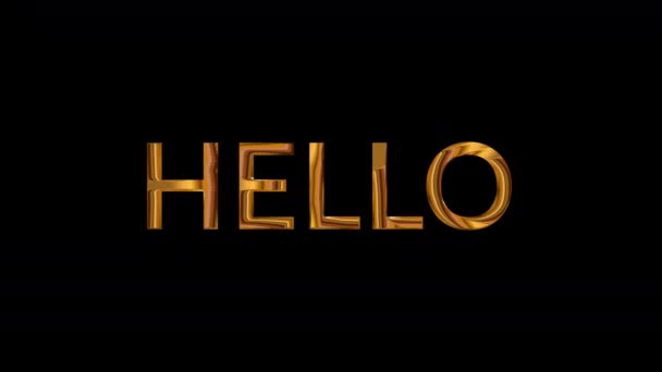 Nahtloser Hello Text Mit Flüssiger Metallic Animation — Stockvideo