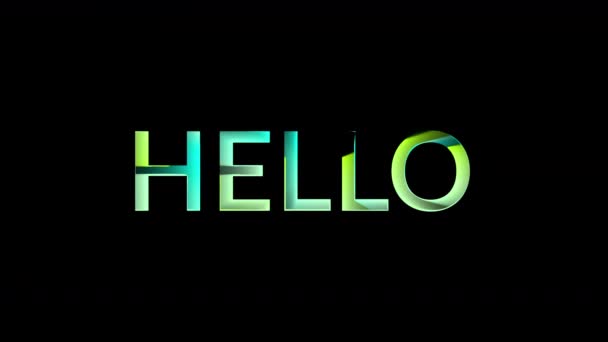 Seamless Loop Hello Text Animation — Video Stock