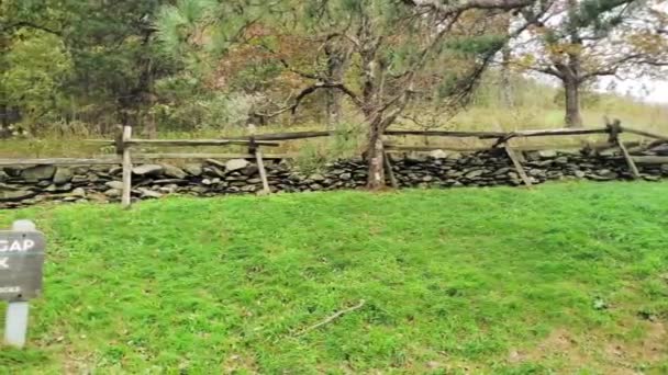 Humpback Gap Surplombe Blue Ridge Parkway Virginie Randonnée Automnale Dans — Video