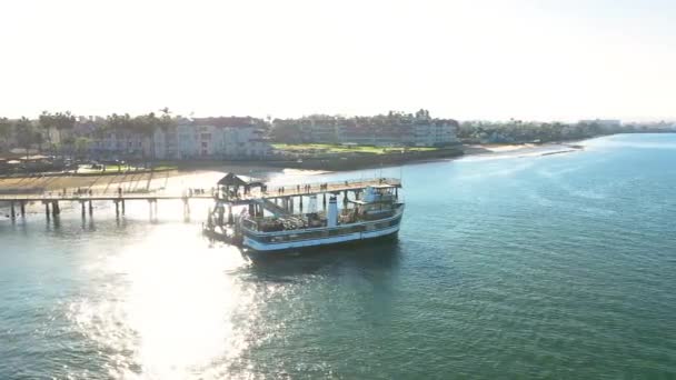 Coronado Komp Cabrillo Flagship Cruise Coronadói Kikötőben — Stock videók