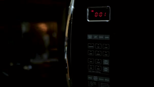 Hitungan Mundur Microwave Dari Detik — Stok Video