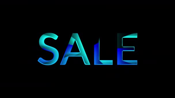Seamless Loop Searchlight Sale Sign Animation Six Seconds — Stock videók
