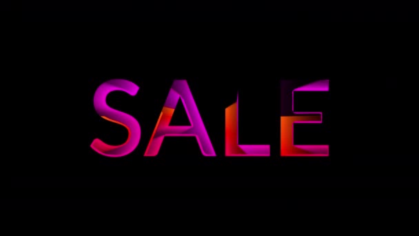 Seamless Loop Searchlight Sale Sign Animation Six Seconds — Video Stock