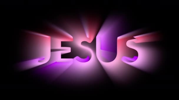 Seamless Loop Searchlight Animation Jesus Twenty Seconds — Stok Video