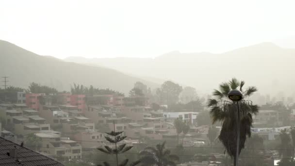 Sonnenuntergang Über Den Bergen Lima Peru — Stockvideo